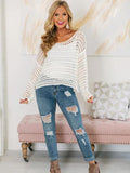 Long Sleeve Hollow Blouses&Shirts Tops