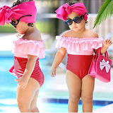 Mom and Daughter Swimsuit Two Piece Ruffled Bikini