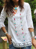 Stunning Solid Color Tassels Blouses&Shirts Tops