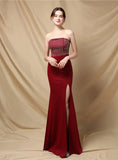 MERMAID STRAPLESS BEADING PARTY DRESS