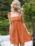SUSPENDER SOLID COLOR CASUAL KNIT DRESS