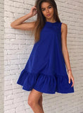 CASUAL CLUB DRESS RED PINK SLEEVELESS WOMEN DRESS