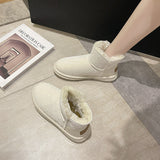 FEMALE RAINDROP VELVET WARM COTTON BOOTS