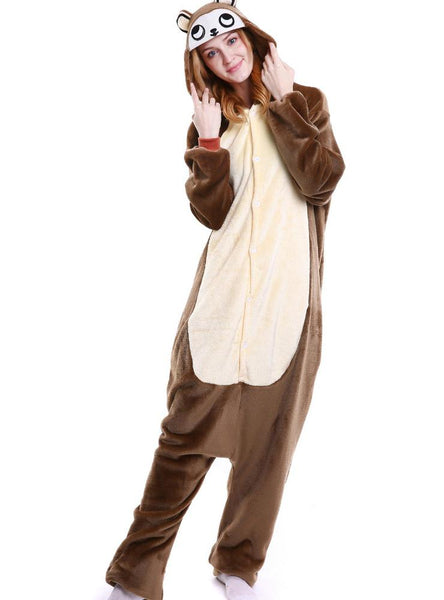 BROWN MONKEY ONESIES ANIMAL PAJAMAS FOR WOMEN MEN