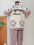 PURPLE BEAR'S PAW WARM PLUS VELVET PADDED FLANNEL