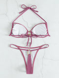STRAP HALTER THONG BEACH BIKINI