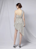 SEXY ONE SHOULDER SLEEVELESS DRESS