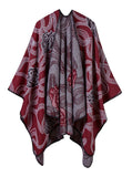 WOVEN PRINT FLOWER IMITATION CASHMERE SHAWL