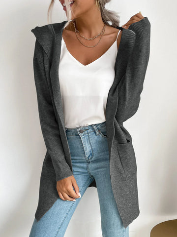 PIT KNIT HOODIE SWEATER COAT