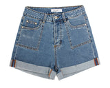 WOMEN HEMMED JEANS SHORTS