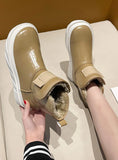 LOOSE CAKE THICK SOLE PLUS VELVET BOOTS