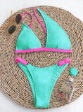 SEXY ONE-SHOULDER SOLID COLOR SWIMSUIT