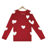 LOOSE LOVE V-NECK PULLOVER LONG SLEEVE SWEATER