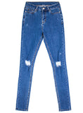 STRETCH JEANS HOLES PANT