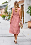 JACQUARD SLEEVELESS VEST LONG DRESS