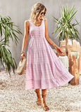 STRAP U-NECK SOLID COLOR DRESS