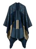 RAINBOW WIDE DUAL-PURPOSE SHAWL WARM CASHMERE