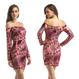 SEXY LONG-SLEEVED SEQUINED DRESS