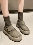 LOOSE CAKE THICK SOLE KNITTED ELASTIC SOCKS BOOTS