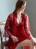 LACE LINGERIE THREE-PIECE SUIT