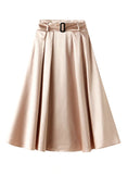 HIGH WAIST BIG SWING UMBRELLA SKIRT
