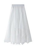 WOMEN IRREGULAR GAUZE SKIRT