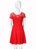 Sweet Hallow Out Lace Dress Sexy Party Princess Slim 