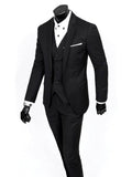  Formal Men's Three Pieces Suit with Front Collar