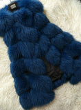 Fur Vest coat Luxury Faux Fox Warm Women Coat Vests 