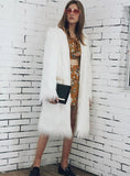 Women Winter Thick Warm Fluffy Faux Fur Coat 
