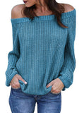Women Short Turtleneck Lantern Sleeve Sweater Female
