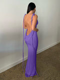 Sexy Lace-up Backless Dress