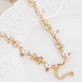 Fathion Charming Pearl Flowers Plated Necklace