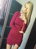 Sexy Slim Fit Irregular Mini Dress Bandage Bodycon 