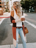 Dreamy Sleeves knitting striped Cardigan Tops