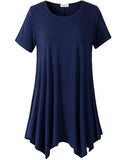 Womens Swing Tunic Tops Loose Fit Comfy Flattering T Shirt