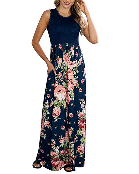 Women's Summer Sexy Strapless Floral Print Pleated Flounced Ruffled Dr ...