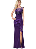 Womens Formal Ruched Ruffles Evening Prom Wedding Party Maxi Dress