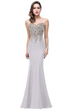 Women Formal Lace Appliques Long Prom Dress