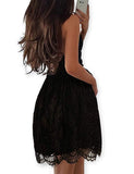 V-Neck Spaghetti Straps Lace Backless Party Club Beach Mini Dresses