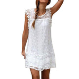 Women Lace Tank Dress Tunic Dress Midi Dress Short Dress