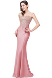 Women Formal Lace Appliques Long Prom Dress