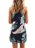 Summer Halter Neck Floral Print Sleeveless Casual Mini Dress