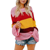 Women Knit Loose Pullover Sweater