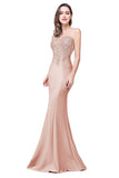 Women Formal Lace Appliques Long Prom Dress