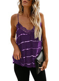 Lace Trim Camisole Removable Racer Back Crochet Tank Top