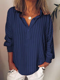 Fabulous Strip Long Sleeve Bating T-shirts Tops