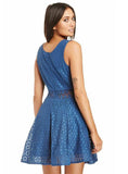 COLD SHOULDER SOLID SLIM LADIES MINI DRESS