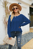 SOLID COLOR PULLOVER LOOSE SWEATER GIRL