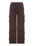 CASUAL MULTI-POCKET BUTTON JEANS